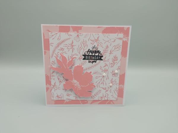 Geburtstagskarte „Happy Floral Wishes“